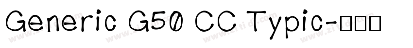 Generic G50 CC Typic字体转换